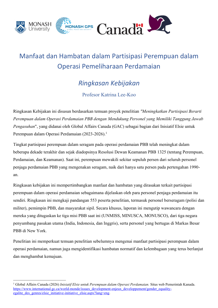 Partisipasi Perempuan — Bahasa Indonesia